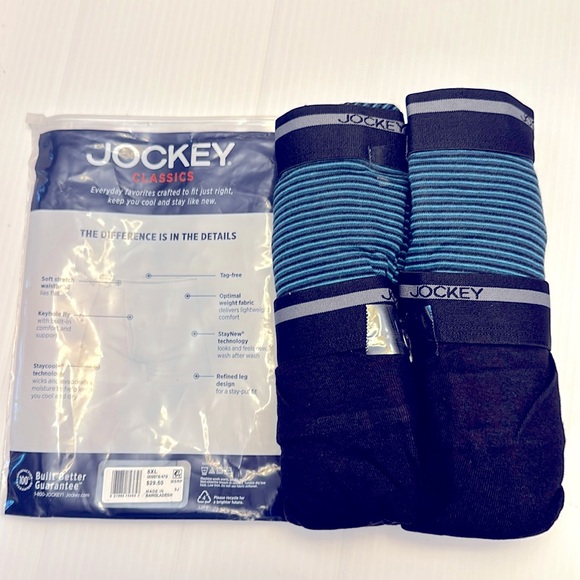 NWT Jockey 2 PK Boxer Briefs 5XL - Picture 9 of 9